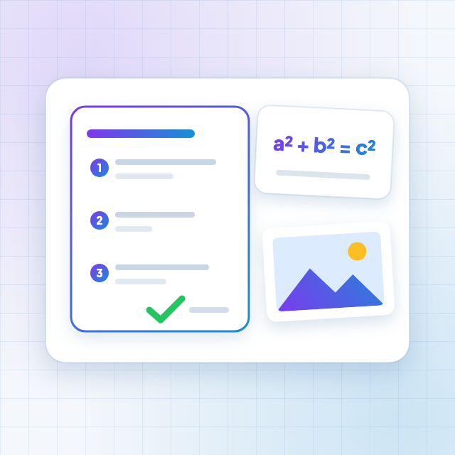 Exercises on the board, a formula sheet and curriculum-based courses